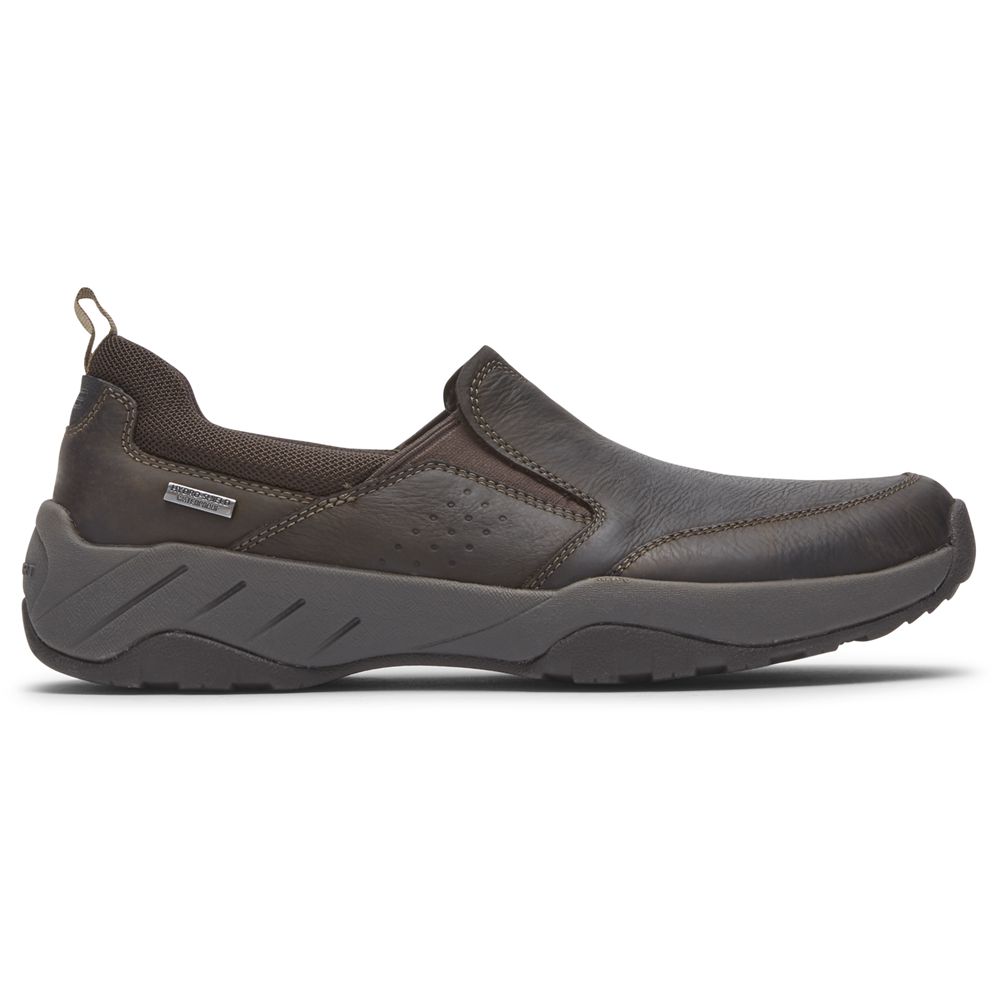 Pantofi De Mers Barbati Rockport Xcs Spruce Peak Waterproof Slip-On Ciocolata Inchis - Romania 4785-